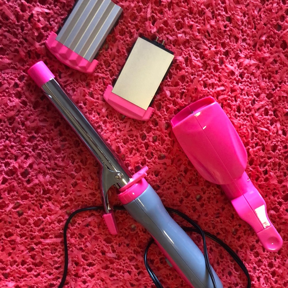 curling iron, with straighter/crimper
